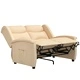 2-местен реклайнер, кремав, микрофибърен плат