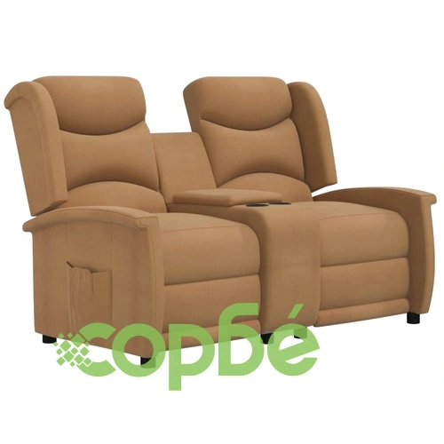 2-местен реклайнер, таупе, микрофибърен плат ➤ топ цена ➤ sorbe.bg