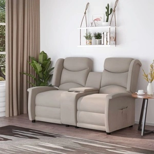 2-местен реклайнер, светлосив, микрофибърен плат