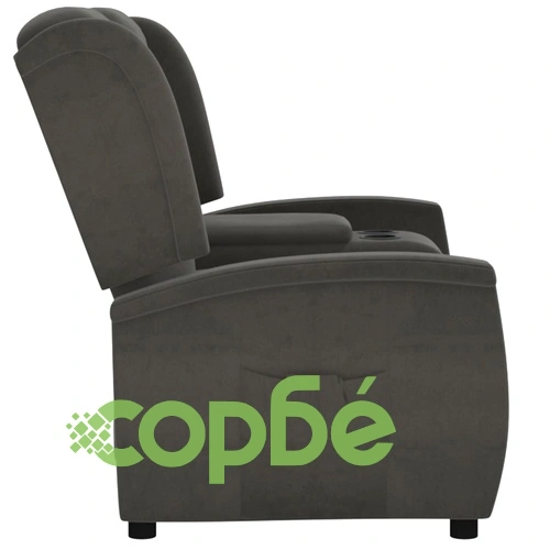 2-местен реклайнер, тъмносив, микрофибърен плат ➤ топ цена ➤ sorbe.bg