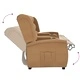 4-местен масажен реклайнер с поставки за чаши, таупе