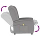2-местен масажен реклайнер, светлосив, микрофибърна тъкан