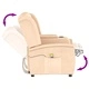 2-местен масажен реклайнер с държач за чаша, кремав