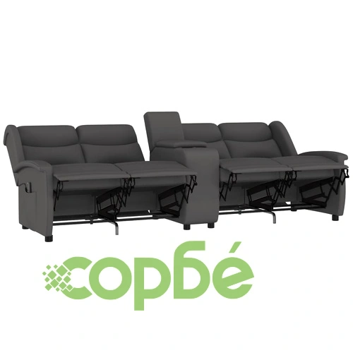 4-местен масажен наклоняем стол с поставка за чаша, тъмносив ➤ топ цена ➤ sorbe.bg