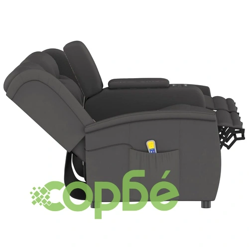 4-местен масажен наклоняем стол с поставка за чаша, тъмносив ➤ топ цена ➤ sorbe.bg