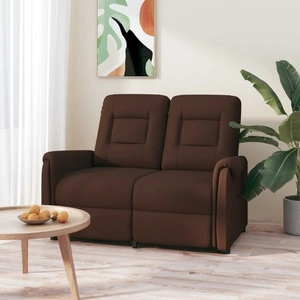 2-местен реклайнер, кафяв, изкуствена кожа