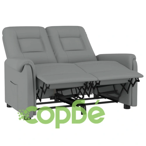 2-местен реклайнер, сив, изкуствена кожа ➤ топ цена ➤ sorbe.bg