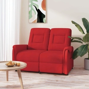 2-местен реклайнер, виненочервен, изкуствена кожа