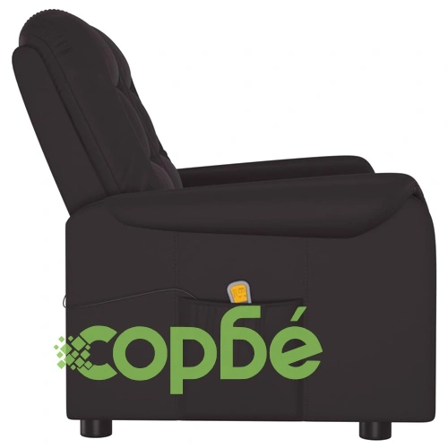 2-местен масажен реклайнер, черно, изкуствена кожа ➤ топ цена ➤ sorbe.bg