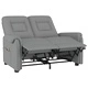 2-местен масажен реклайнер, сиво, изкуствена кожа