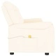 4-местен масажен реклайнер, кремаво, изкуствена кожа