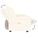4-местен масажен реклайнер, кремаво, изкуствена кожа