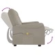 2-местен реклайнер с поставка за чаши, светлосив