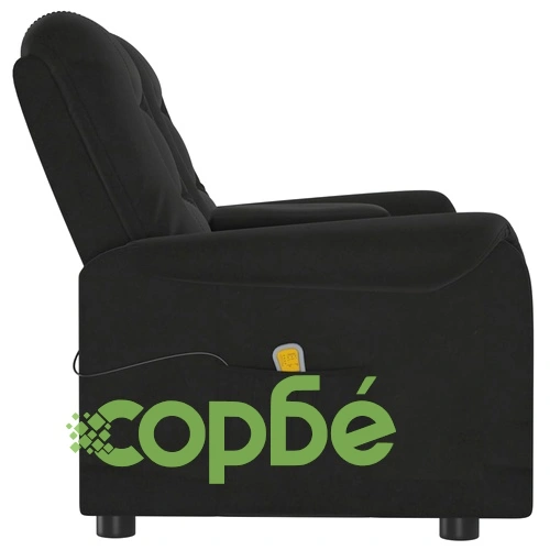 2-местен реклайнер с поставка за чаши, черен ➤ топ цена ➤ sorbe.bg