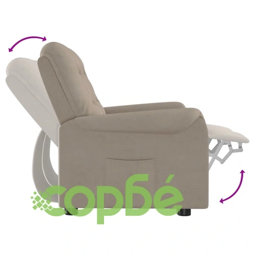 2-местен масажен реклайнер, светлосив, микрофибърна тъкан ➤ топ цена ➤ sorbe.bg