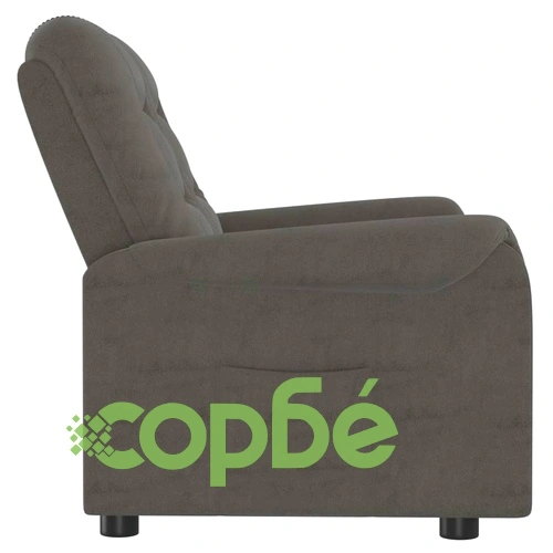 2-местен масажен реклайнер, тъмносив, микрофибърна тъкан ➤ топ цена ➤ sorbe.bg