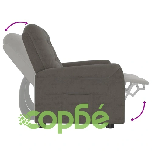 2-местен масажен реклайнер, тъмносив, микрофибърна тъкан ➤ топ цена ➤ sorbe.bg