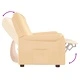 2-местен масажен реклайнер, кремав, микрофибърна тъкан