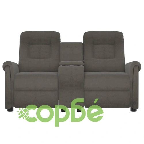 2-местен масажен наклоняем стол с поставка за чаша, тъмносив ➤ топ цена ➤ sorbe.bg