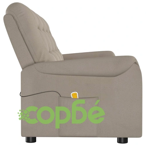 4-местен масажен реклайнер, светлосив, микрофибърна тъкан ➤ топ цена ➤ sorbe.bg