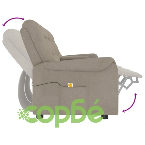 4-местен масажен наклоняем стол с поставка за чаша, светлосив ➤ топ цена ➤ sorbe.bg