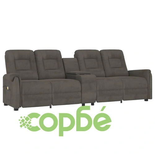 4-местен масажен наклоняем стол с поставка за чаша, тъмносив ➤ топ цена ➤ sorbe.bg