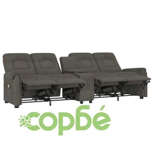 4-местен масажен наклоняем стол с поставка за чаша, тъмносив ➤ топ цена ➤ sorbe.bg