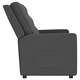 2-местен реклайнер, тъмносив, текстил