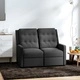 2-местен реклайнер, тъмносив, текстил