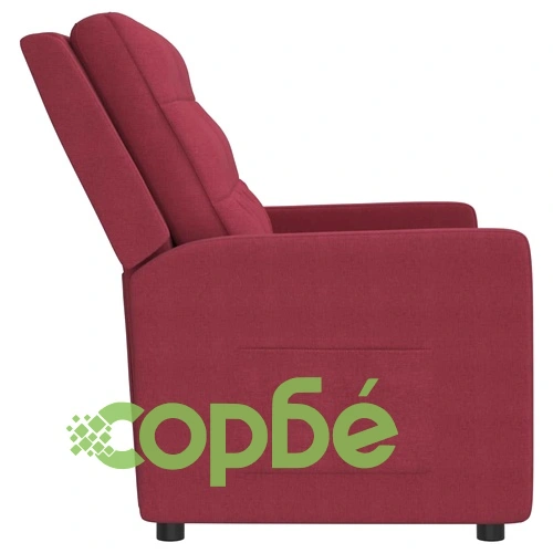2-местен реклайнер, виненочервен, текстил ➤ топ цена ➤ sorbe.bg