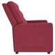 2-местен реклайнер, виненочервен, текстил
