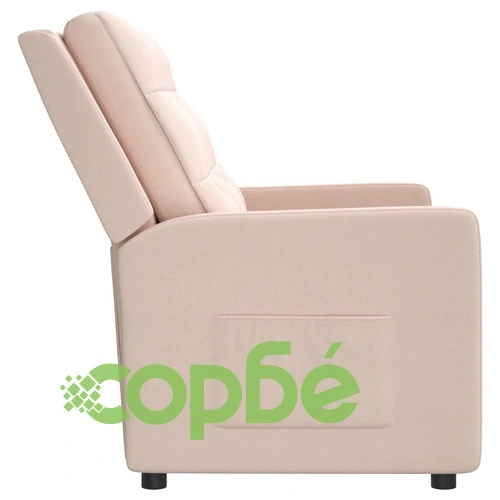 2-местен реклайнер, кремав, текстил ➤ топ цена ➤ sorbe.bg