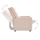 2-местен реклайнер, кремав, текстил