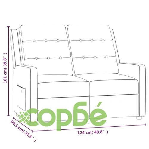 2-местен масажен реклайнер, черен, текстил ➤ топ цена ➤ sorbe.bg