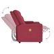 2-местен масажен наклоняем стол с поставка за чаша виненочервен