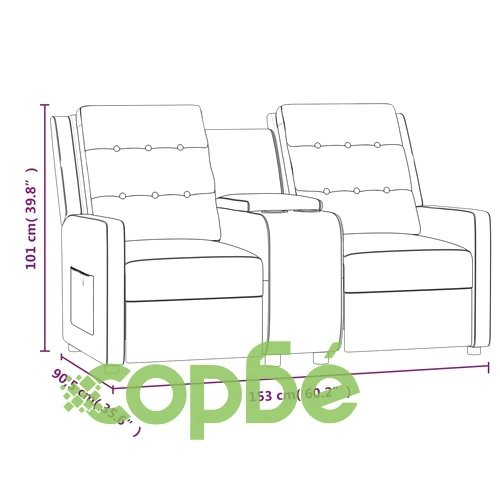 2-местен масажен наклоняем стол с поставка за чаша виненочервен ➤ топ цена ➤ sorbe.bg