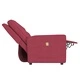 4-местен масажен реклайнер, виненочервен, текстил