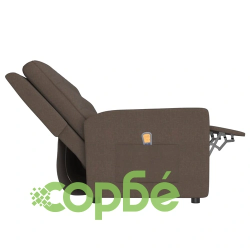4-местен масажен реклайнер, кафяв, текстил ➤ топ цена ➤ sorbe.bg