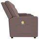 4-местен масажен реклайнер с поставка за чаша, таупе