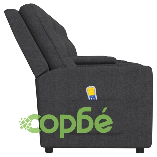 4-местен масажен реклайнер с поставки за чаши, тъмносив ➤ топ цена ➤ sorbe.bg