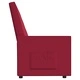 2-местен реклайнер, виненочервен, текстил