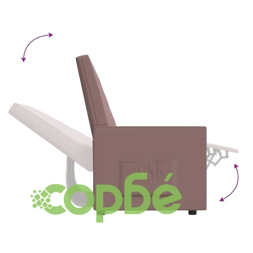 2-местен реклайнер, таупе, текстил ➤ топ цена ➤ sorbe.bg