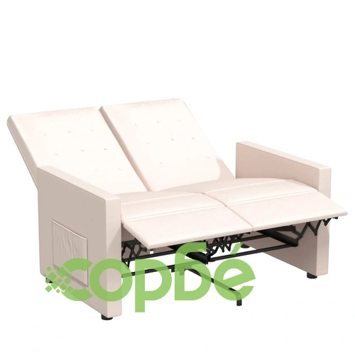 2-местен реклайнер, кремав, текстил ➤ топ цена ➤ sorbe.bg