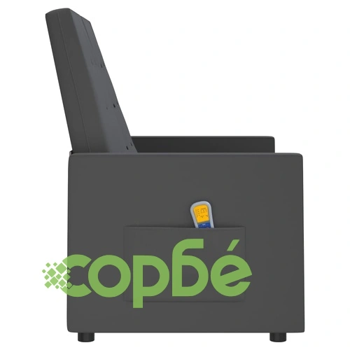 2-местен масажен реклайнер, тъмносив, текстил ➤ топ цена ➤ sorbe.bg