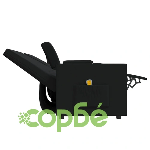 4-местен масажен реклайнер с поставка за чаша, черен ➤ топ цена ➤ sorbe.bg