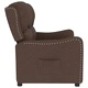 2-местен реклайнер, кафяв, текстил