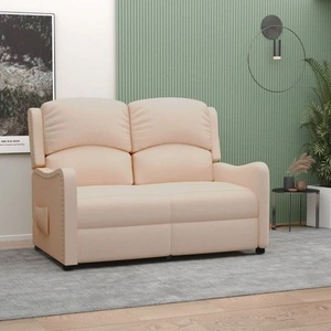 2-местен реклайнер, кремав, текстил