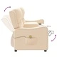 2-местен масажен реклайнер с държачи за чаши, кремав, текстил