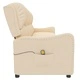 4-местен масажен реклайнер, кремав, текстил