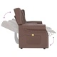 2-местен масажен реклайнер с държачи за чаши, кафяв, еко кожа